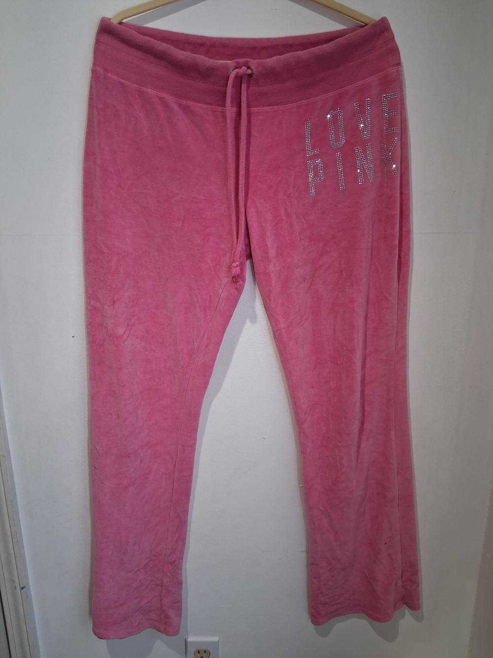 PINK Victoria's Secret, Pink Velour Lounge Pants- Large